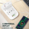 Faster 4 Power Socket 4 USB Smart Switch QC3.0 USB Fast Charging