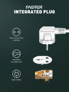 Faster 4 Power Socket 4 USB Smart Switch QC3.0 USB Fast Charging