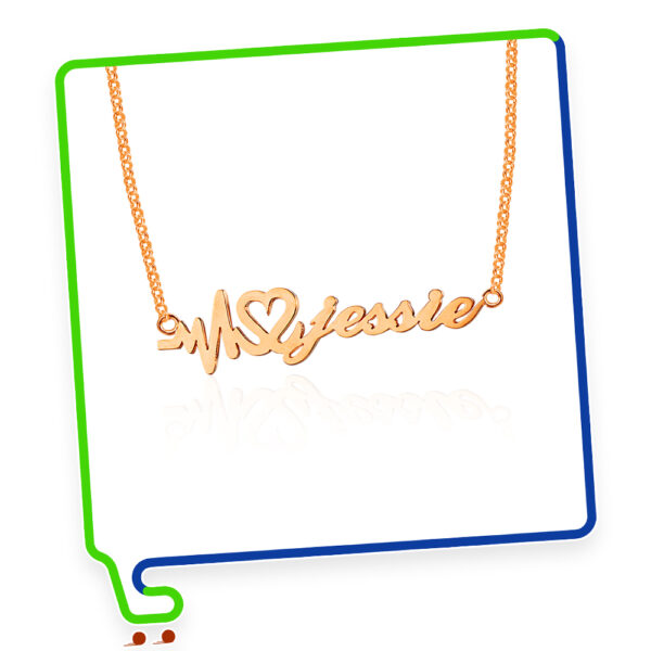 Heartbeat Name Necklace