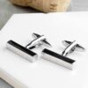 Name Engraved Bar Cufflinks