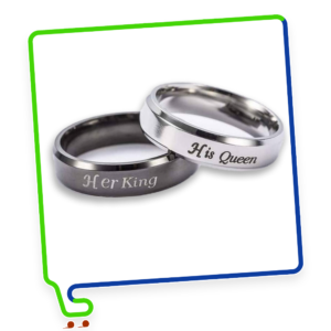 Name Engraved Couple Rings