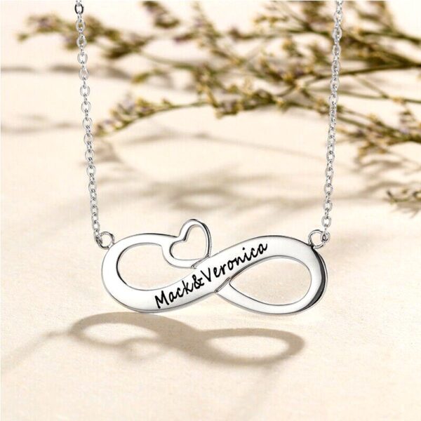 Name Engraved Infinity Necklace