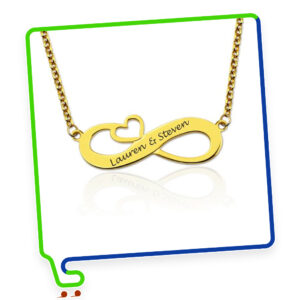 Name Engraved Infinity Necklace Gift – Design 7