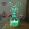 3D Illusion Bunny LED Lamp