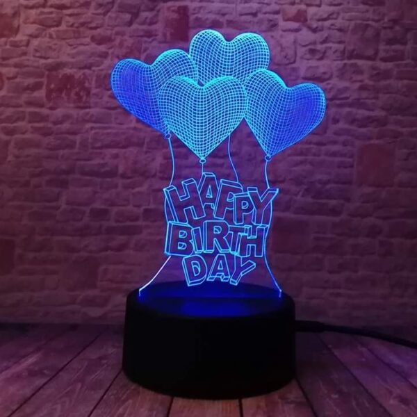 Happy Birthday LED Lamp