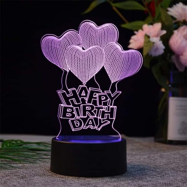 Happy Birthday LED Lamp