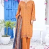 Bin Saeed Embroidered Lawn Shirt Printed Lawn Dupatta Dyed Trouser