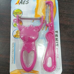 2PCs Handle & Knife Peeler Set 
Random Colours