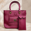 Duo — Premium Leather Look Maroon Handbag