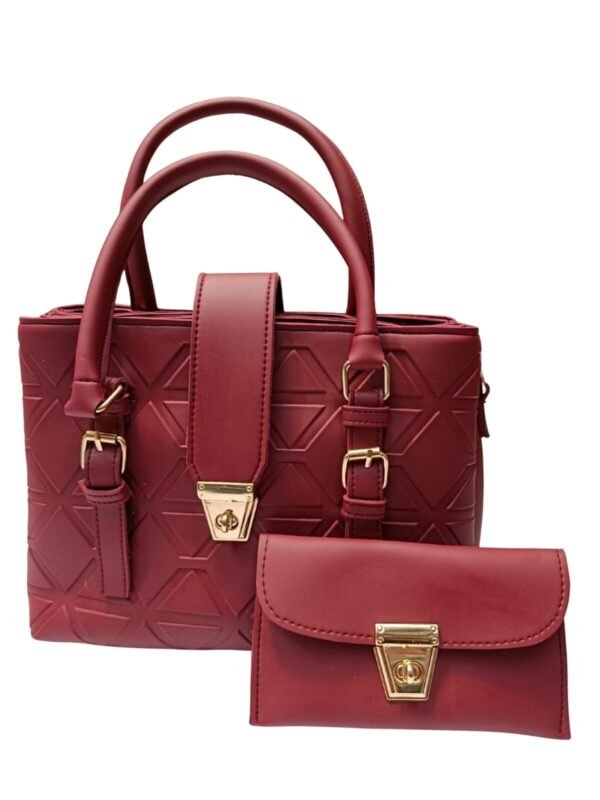 The Bordeaux Croc-Textured Chain Bag