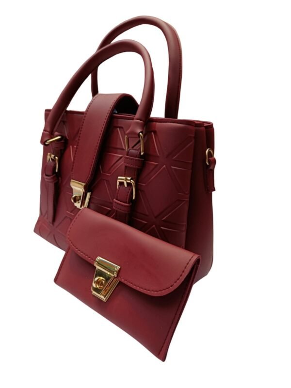 The Bordeaux Croc-Textured Chain Bag