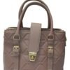 The Black Croc-Textured Chain Bag