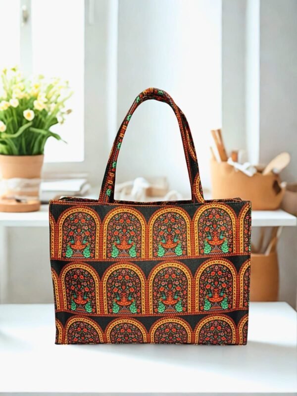 Tuscany — Black Canvas Tote