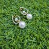 2 in 1 Classic Zircon Pearl Drop Earrings – Golden