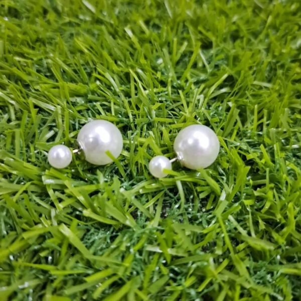 2 in 1 Classic Zircon Pearl Drop Earrings – Golden