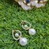 2 in 1 Classic Zircon Pearl Drop Earrings – Golden