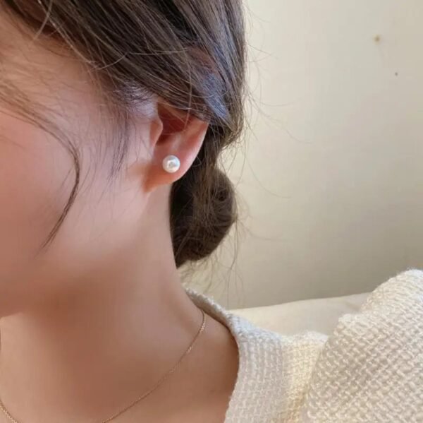 2 in 1 Classic Zircon Pearl Drop Earrings – Golden