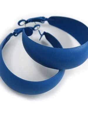 2026/09/1000134019.jpg Enamel Matte Finish Hoop Earrings – Blue