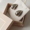 Chunky Silver Hammered Teardrop Earrings
