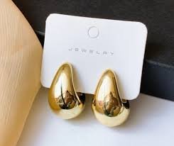 Chunky Gold Teardrop Earrings