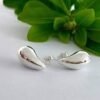 Chunky Silver Teardrop Earrings