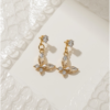Crystal Butterfly Drop Earrings