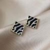 Trendy Zebra Print Earring Hot Selling Antique Studs