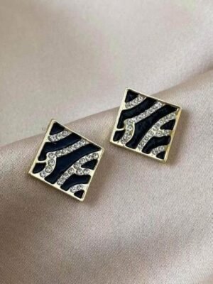 2026/09/1000136545.jpg Trendy Zebra Print Earring Hot Selling Antique Studs