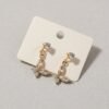 Crystal Butterfly Drop Earrings