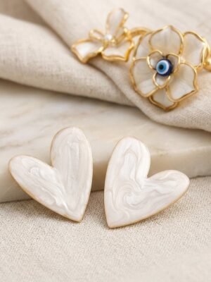 2026/09/1000136796.jpg Marble Heart Love Stud Earrings – White