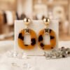 Acrylic Tortoise Shell Print Earrings