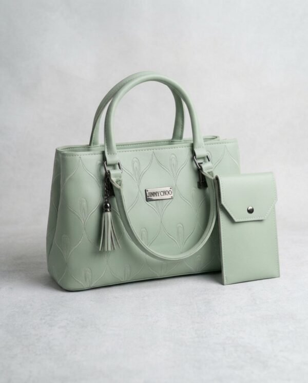 Duo- Mint Green Handbag with Matching Pouch